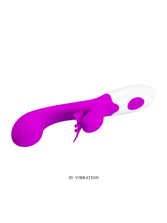 Vibrador con estimulador de clitoris Mariposa