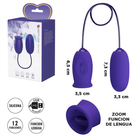 Doble Vibrador Bala + Vibrador Con Forma De Lengua