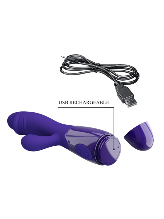 Vibrador Con Estimulador De Clitoris, Con 30 Funciones Y Carga USB