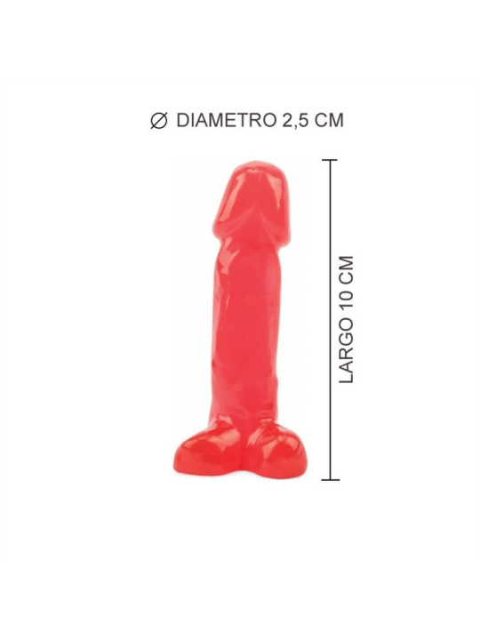 (10 cm x 2,5 Ø) Dildo Mini Pene Anal Rojo