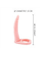 (14 cm x 1,8 Ø) Anillo para doble penetración Hot Finger L Piel