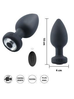 (M) Hydrus Plug anal con vibracion carga USB y control remoto