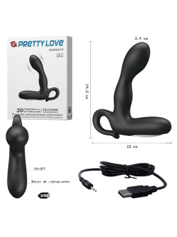 Masajeador prostatico con 30 velocidades y carga USB