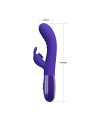 Vibrador con estimulador de clitoris, con 30 funciones y carga USB