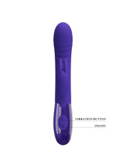 Vibrador con estimulador de clitoris, con 30 funciones y carga USB