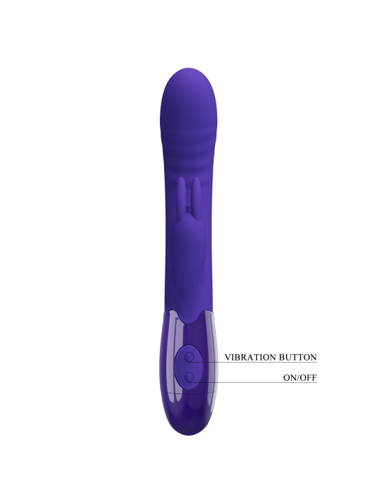 Vibrador con estimulador de clitoris, con 30 funciones y carga USB