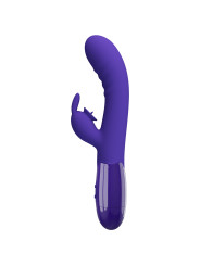 Vibrador con estimulador de clitoris, con 30 funciones y carga USB