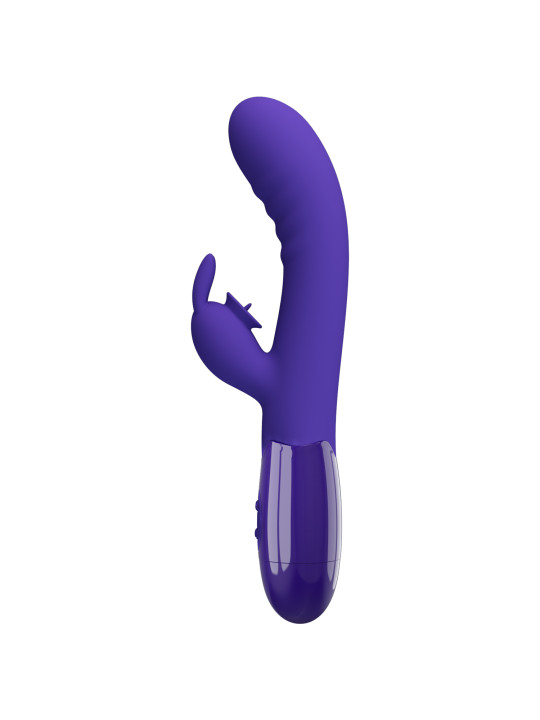 Vibrador con estimulador de clitoris, con 30 funciones y carga USB