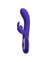 Vibrador con estimulador de clitoris, con 30 funciones y carga USB