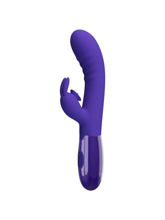 Vibrador con estimulador de clitoris, con 30 funciones y carga USB