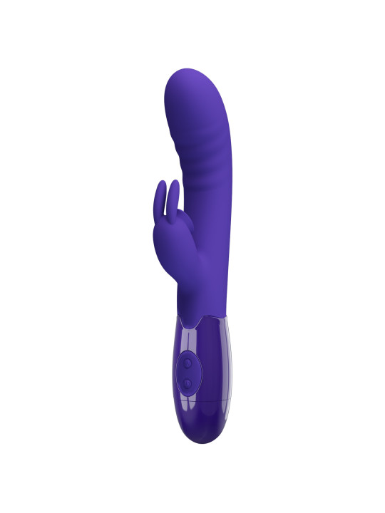 Vibrador con estimulador de clitoris, con 30 funciones y carga USB