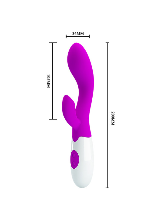 BRIGHTY Vibrador de punto G con estimulador de clitoris