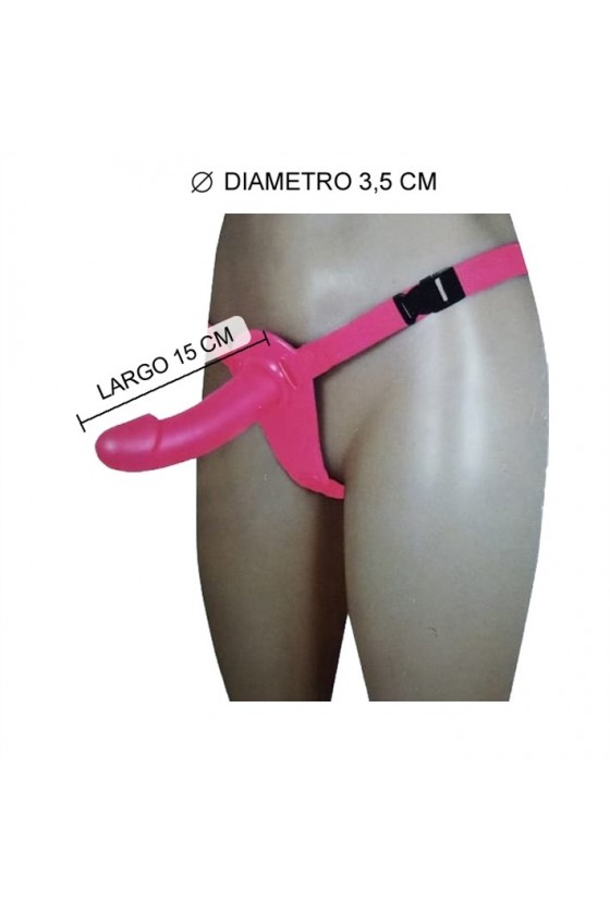 Arnes con dildo rosa