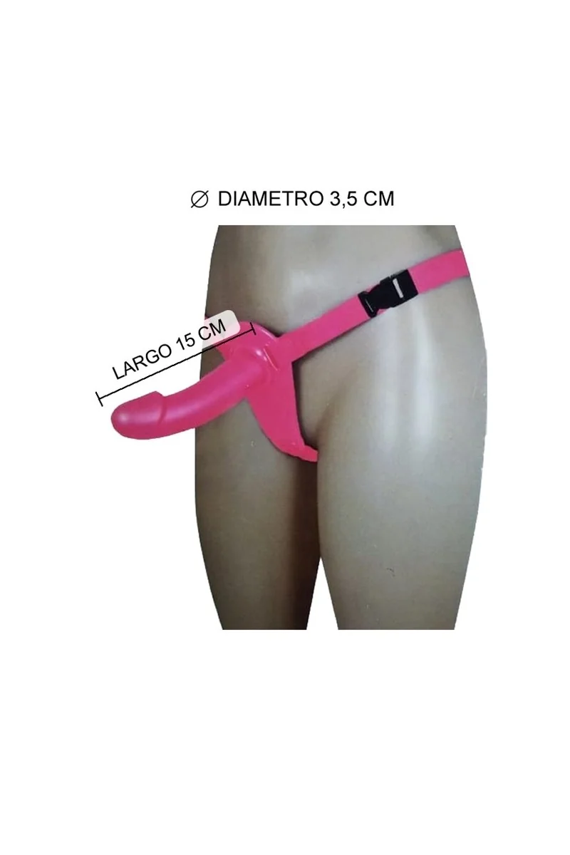 Arnes con dildo rosa