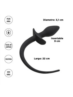 Canis Plug anal de silicona con cola
