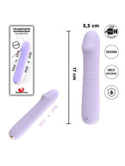 Estimulador de punto G con funcion telescopica