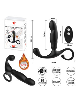 Estimulador prostatico con control remoto y función de calor