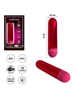 Pequeña bala Metálico con 10 Potentes Modos de Vibración