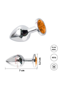 Cygnus Naranja S: Joya anal Small con gema Naranja