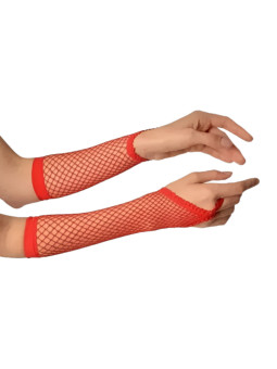 Mitones de red color Rojo