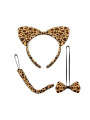 Set de Leopardo Vincha Moño Cola Sexy Disfraz