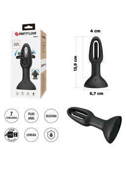 Hubert dilatador anal con estimulador con movimiento y carga USB