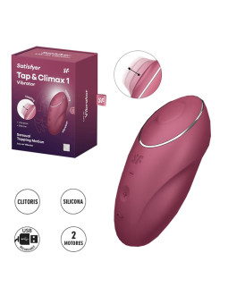 Tap & Climax 1 Vibrador con 2 motores y funciones de toques con carga USB