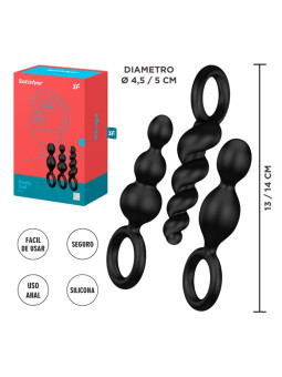 Booty Call kit de 3 dilatadores anales negros
