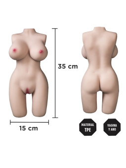 Torso Realista TPE con Senos Suaves y Vagina Hiper Realista
