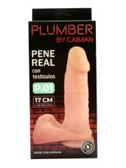 (17 cm x 4 Ø) Dildo Sopapa con Testiculos