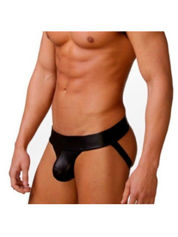 (M) Suspensor de Cuero Masculino Negro